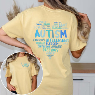 Autism Awareness Front & Back Designs Comfort Color Tee - Limeberry Designs