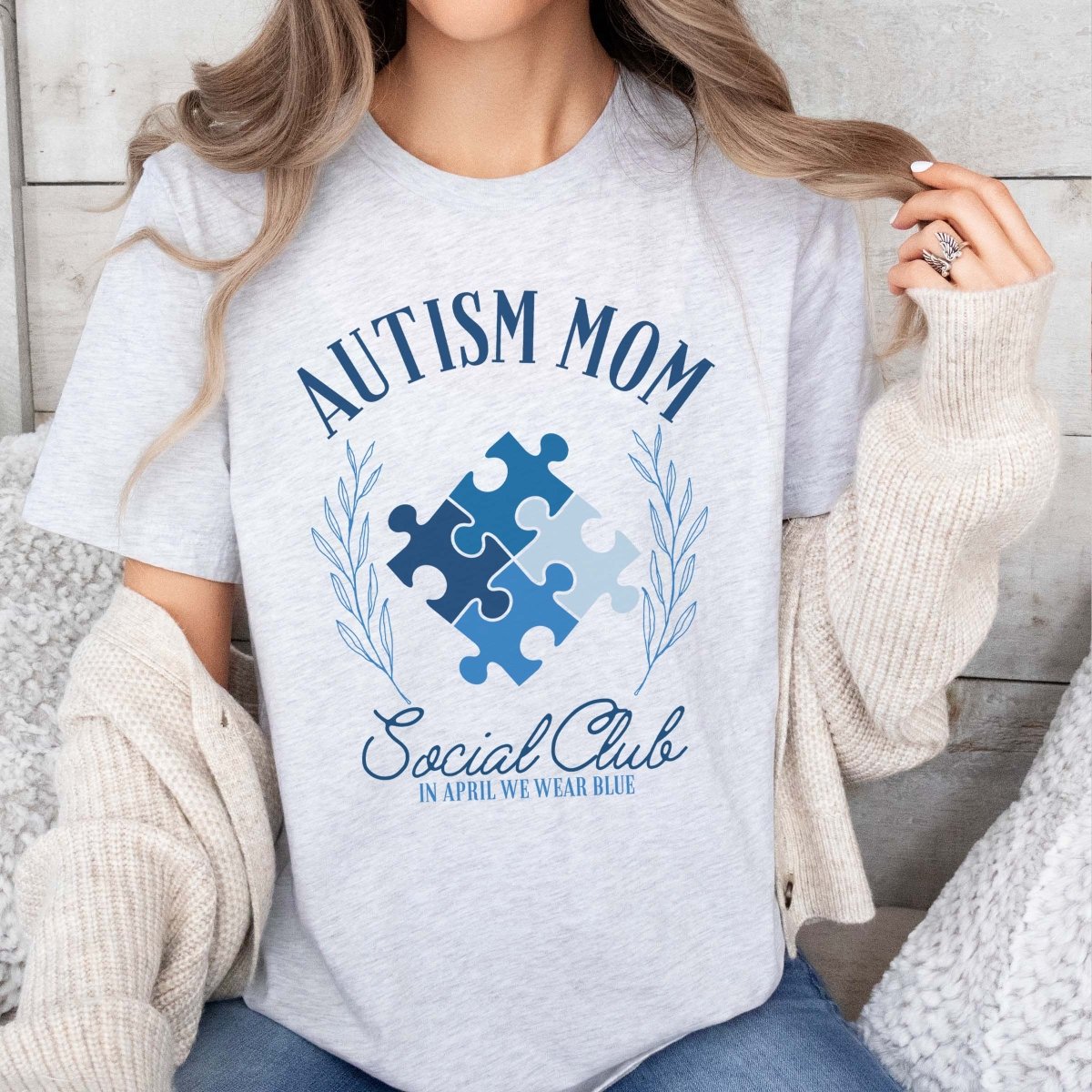 Autism Mom Social Club Tee - Limeberry Designs