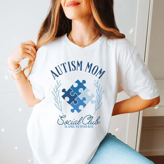 Autism Mom Social Club Tee - Limeberry Designs