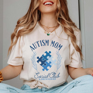 Autism Mom Social Club Tee - Limeberry Designs
