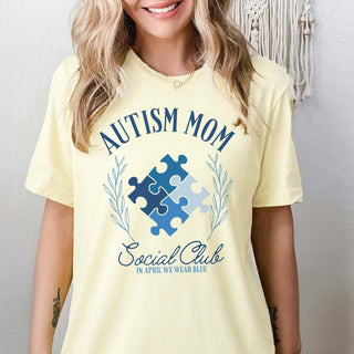 Autism Mom Social Club Wholesale Tee - Fast Shipping - Limeberry Designs