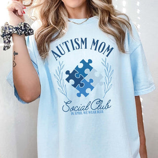 Autism Mom Social Club Wholesale Tee - Fast Shipping - Limeberry Designs