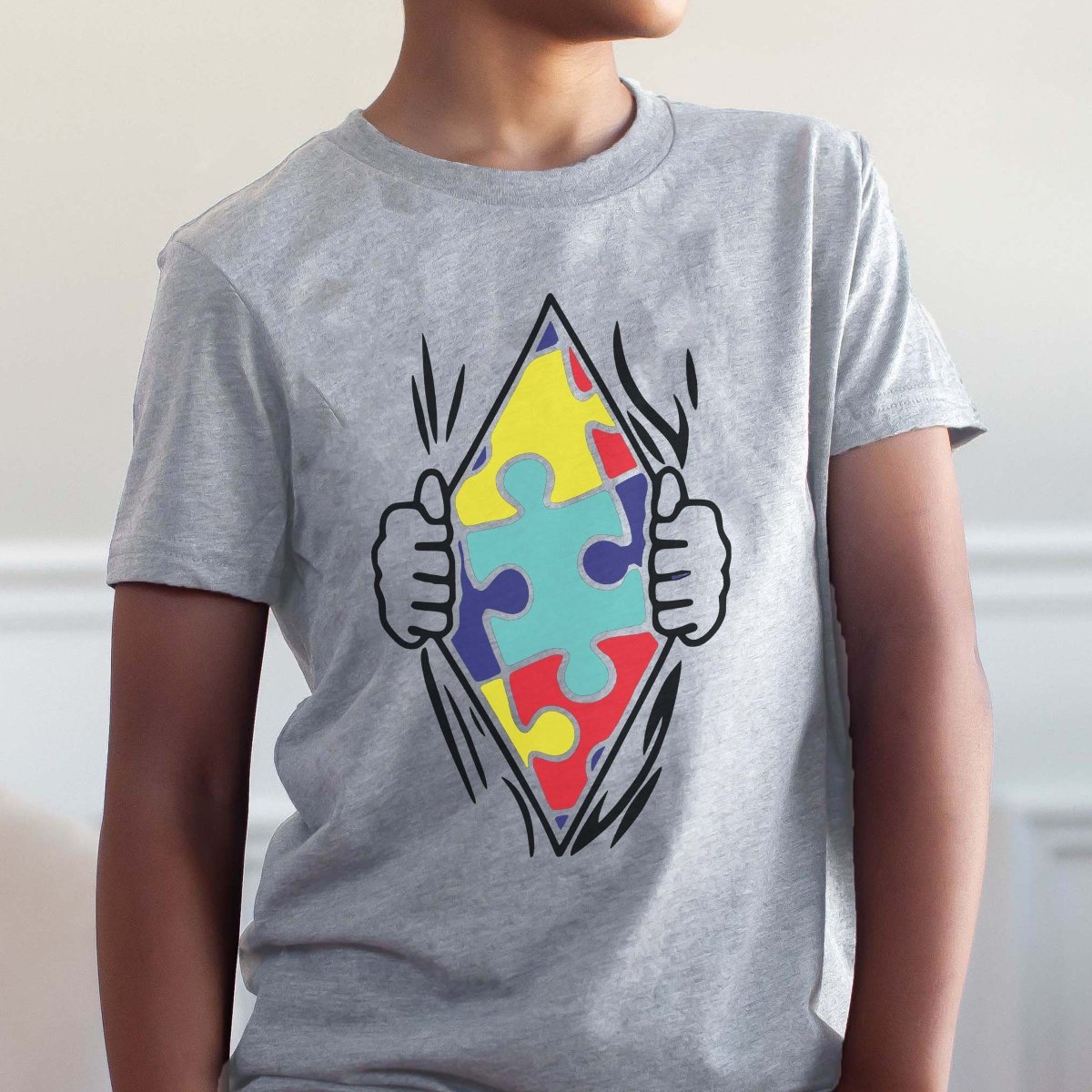 Autism Super Hero Youth Tee - Limeberry Designs