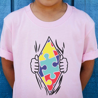 Autism Super Hero Youth Wholesale Tee - Rapid Shipping - Limeberry Designs