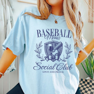 Baseball Moms Social Club Comfort Color Tee - Limeberry Designs