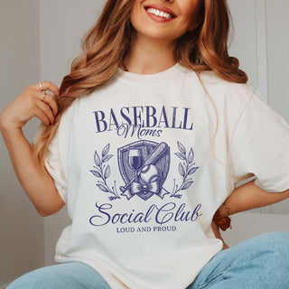 Baseball Moms Social Club Comfort Color Tee - Limeberry Designs