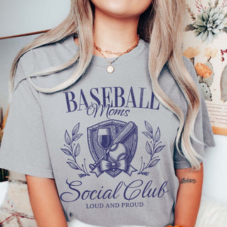 Baseball Moms Social Club Comfort Color Tee - Limeberry Designs