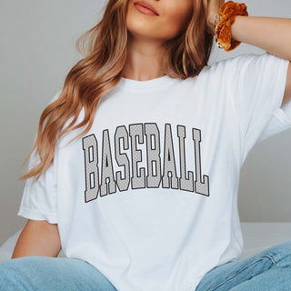 Baseball Polka Dots Silver & Black Comfort Color Graphic Tee - Limeberry Designs