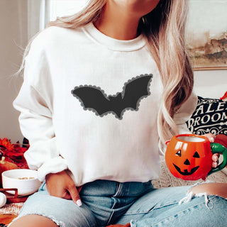 Bat With Lace Graphic Sweatshirt - Limeberry Designs