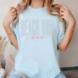 Beach Bum Palm Tree Comfort Color Graphic Tee - Limeberry Designs