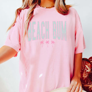 Beach Bum Palm Tree Comfort Color Graphic Tee - Limeberry Designs