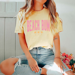 Beach Bum Palm Tree Comfort Color Graphic Tee - Limeberry Designs