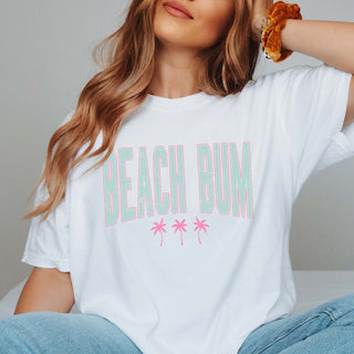 Beach Bum Palm Tree Comfort Color Wholesale Graphic Tee - Fast Shipping - Limeberry Designs