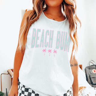 Beach Bum Palm Trees Comfort Color Tank - Limeberry Designs