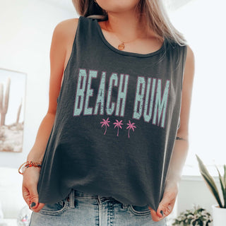 Beach Bum Palm Trees Comfort Color Tank - Limeberry Designs