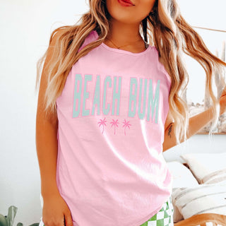 Beach Bum Palm Trees Comfort Color Tank - Limeberry Designs