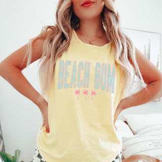 Beach Bum Palm Trees Comfort Color Tank - Limeberry Designs