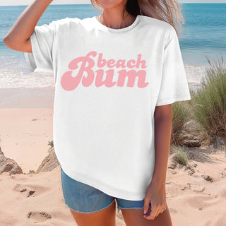 Beach Bum Pink Comfort Color Wholesale Tee - Rapid Shipping - Limeberry Designs