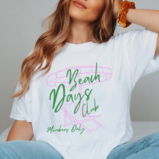 Beach Days Club Graphic Comfort Color Tee - Limeberry Designs