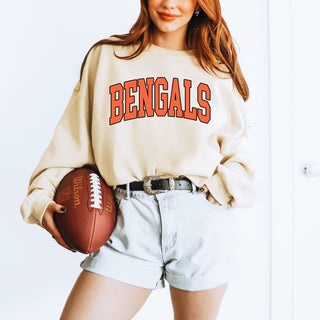 Bengals Collegiate Letter Graphic Sweatshirt + Hoodie - Limeberry Designs