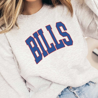 Bills Collegiate Letter Graphic Sweatshirt + Hoodie - Limeberry Designs