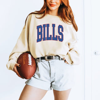 Bills Collegiate Letter Graphic Sweatshirt + Hoodie - Limeberry Designs