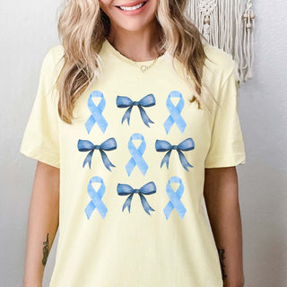Blue Bows And Ribbons Autism Awareness Tee - Limeberry Designs