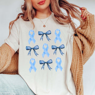 Blue Bows And Ribbons Autism Awareness Tee - Fast Shipping - Limeberry Designs