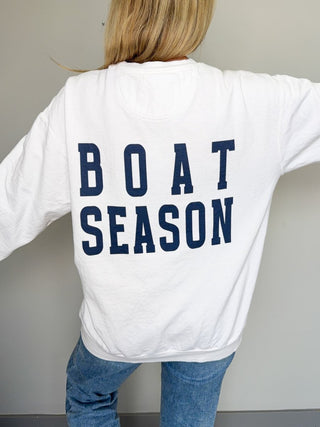 Boat Season Front & Back Comfort Color Sweatshirt - Limeberry Designs