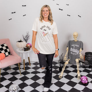 Boo - Jee Ghost Bella Graphic Tee - Limeberry Designs