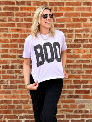 Boo Spider Web Boxy Comfort Color Tee - Limeberry Designs