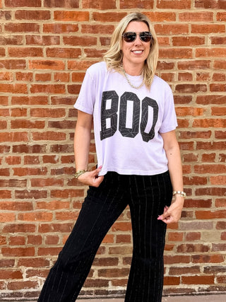 Boo Spider Web Boxy Comfort Color Tee - Limeberry Designs