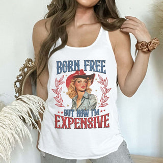 Born Free But Now I'm Expensive Bella Flowy Tank - Limeberry Designs