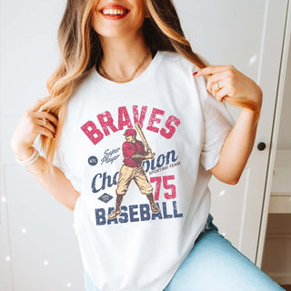 Braves Vintage Baseball Team Wholesale Tee - Fast Shipping - Limeberry Designs