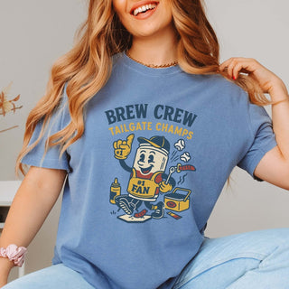 Brew Crew Tailgate Champs Wholesale Comfort Color Tee - Fast Shipping - Limeberry Designs