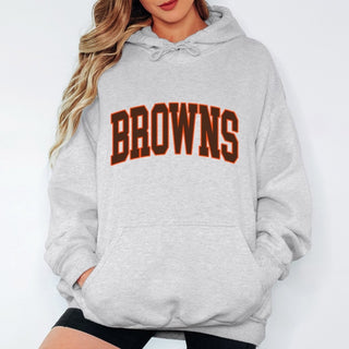 Browns Collegiate Letter Graphic Sweatshirt + Hoodie - Limeberry Designs