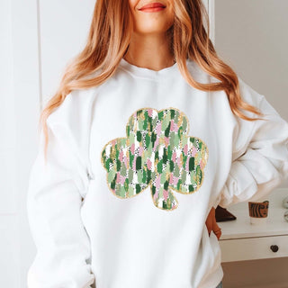 Brush Stroke Shamrock Wholesale Graphic Sweatshirt - Quick TAT - Limeberry Designs