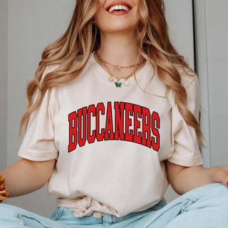 Buccaneers Collegiate Letter Bella Graphic Tee - Limeberry Designs