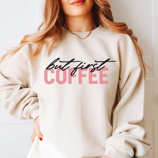 But First Coffee Sweatshirt - Limeberry Designs