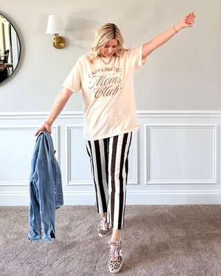 Caffeinated Moms Club Graphic Comfort Color Tee - Limeberry Designs
