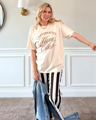 Caffeinated Moms Club Graphic Comfort Color Tee - Limeberry Designs
