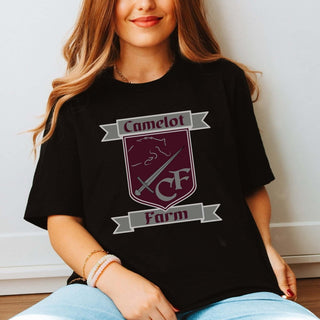 Camelot Farm Crest And Banners Tee - Limeberry Designs