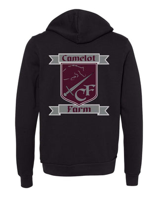 Camelot Farm Front And Back Design Bella Zip - Up Hoodie - Limeberry Designs