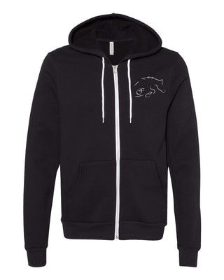 Camelot Farm Front And Back Design Bella Zip - Up Hoodie - Limeberry Designs