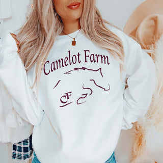 Camelot Farms Horse Outline Bella Sweatshirt - Limeberry Designs
