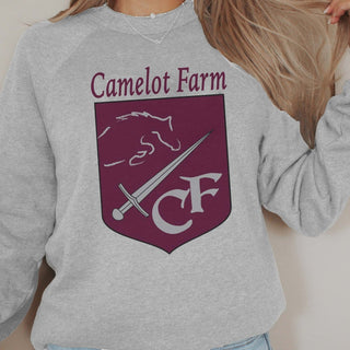 Camelot Farms Solid Maroon Crest Bella Sweatshirt - Limeberry Designs