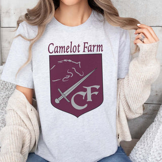 Camelot Farms Solid Maroon Crest Tee - Limeberry Designs