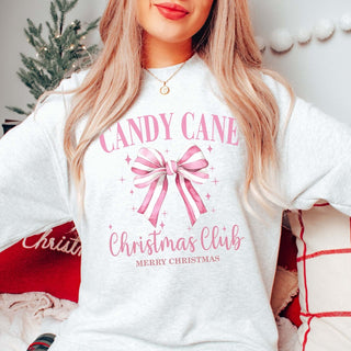 Candy Cane Christmas Club Graphic Sweatshirt - Limeberry Designs