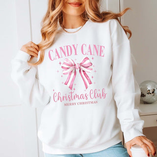 Candy Cane Christmas Club Graphic Sweatshirt - Limeberry Designs