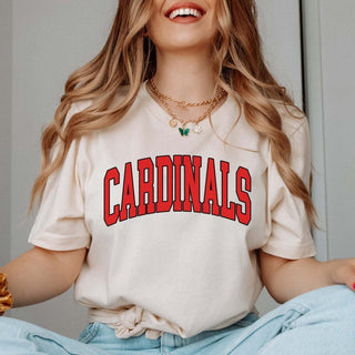 Cardinals Collegiate Letter Bella Graphic Tee - Limeberry Designs